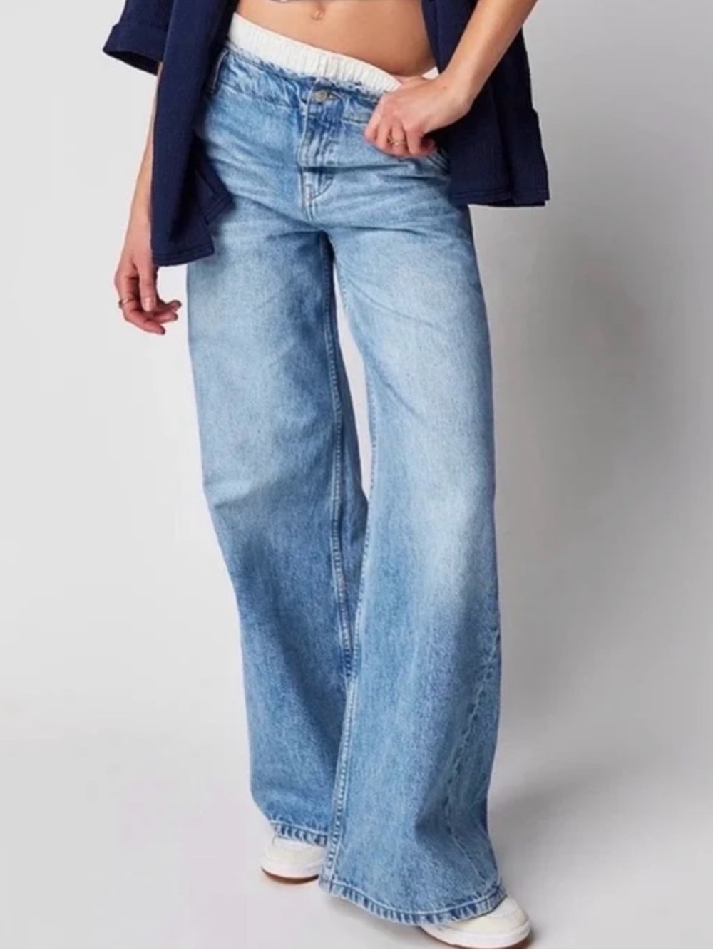 We The Free Harlow Wide Leg Jean Light Wash Size 29